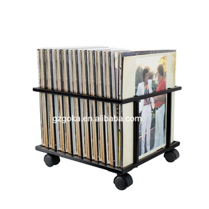 Vente d'usine GOKA : Support d'exposition en métal pour disques <span class=keywords><strong>vinyles</strong></span> de 12 pouces avec roulettes, facile à déplacer - Product Image 4
