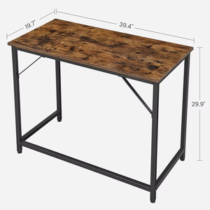 Modern minimalist steel and wood <b>computer</b> <b>desk</b>, versatile for both business and home use, rustic brown gaming <b>computer</b> <b>desk</b>. - Product Image 3