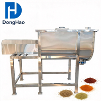 Mélangeur horizontal en acier inoxydable de qualité alimentaire avec moteur AC pour les industries alimentaires et chimiques, décharge via une vanne manuelle/pneumatique