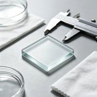 Plaque de verre carrée AG anti-reflet 13*13*2mm, verre optique mat gravé pour échantillons et petits écrans personnalisés
