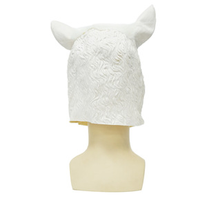 Máscara de Látex de Alpaca Blanca, Accesorio de Disfraz para Fiesta de Halloween, Cabeza de Animal - Product Image 5
