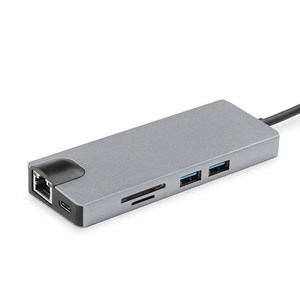Station d'accueil 8 en 1 Type C à Hd avec <span class=keywords><strong>carte</strong></span> Vga Nic <span class=keywords><strong>Sd</strong></span> Pd <span class=keywords><strong>pour</strong></span> ordinateur 0.5m coulé panneau d'affichage adaptateur câble feuille blindée - Product Image 2