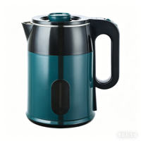 Bouilloire électrique sans fil portable Trancre en acier inoxydable + PP, 1500W, arrêt automatique, capacité 1,1-1,5L, colorée, rotation à 360°
