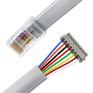 镀金扁平CAT8 SFTP跳线RJ45连接器聚氯乙烯高通信铜以太网跳线阻燃CAT 8 - Product Image 2