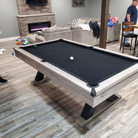 Vente en gros de table de billard marron avec finition rustique pieds en forme de K coussins en MDF pour usage domestique