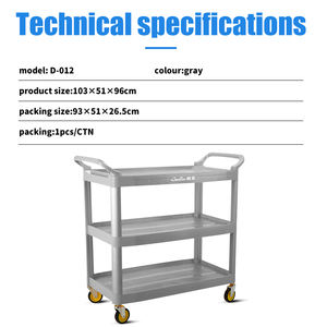 Ruang makan dapur 3 Tingkat kualitas baik keranjang utilitas layanan makanan baja tahan karat komersial troli pengiriman makanan - Product Image 6