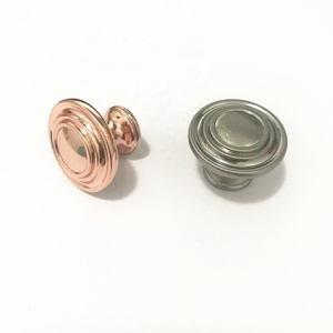 Foshan CX762 Zinc Hardware Cupboard Kitchen Decor <strong>Drawer</strong> Cabinet Brush Nickel / <strong>Rose</strong> <strong>Gold</strong> Round <strong>Knob</strong> - Product Image 3