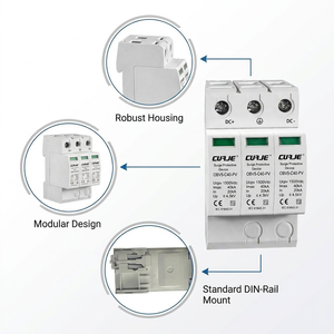 Parafoudre 20kA 1500V 40kA DC <span class=keywords><strong>DPS</strong></span> SPD pour système PV, SPD DC 1500V, parafoudre de bâtiment - Product Image 1