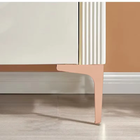 Triangle stable et durable en or rose, Table de cuisine en métal et acier pour lit, pieds de canapé, pieds d'armoire