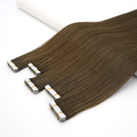Extensions à bandes adhésives en cheveux humains, double épaisseur, vierges russes, avec trame invisible, pour la vente en gros, fournisseurs d'extensions de cheveux naturels