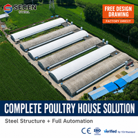 Bâtiment d'élevage avicole préfabriqué en structure acier, sur mesure pour poulets de chair et poules pondeuses, à montage facile