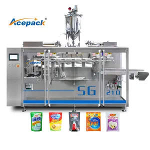 Liquid daily use chemical filling sealing machine with midium size premade pouch fully automatic pouch packing machine