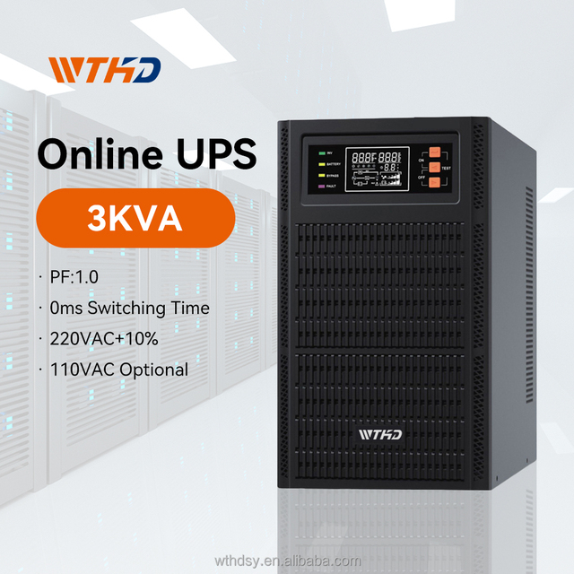 Online UPS 3kva Single Phase 110v 220V 50hz 60hz 3000VA Ups Backup Power Supply With Lcd Led Display