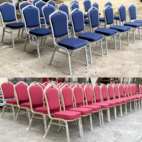 Chaises de salle à manger en métal pour hôtels, mariages, banquets, réunions VIP, restaurants, événements, fêtes pour l'église