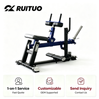 Machine à soulever les mollets assis, équipement de gym commercial, entraîneur à plaques plates en acier robuste pour la force des jambes inférieures