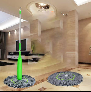 Mopa de limpieza de suelos 2 en 1 con cabezal de mano, palo largo de acero inoxidable, para limpieza en húmedo/seco, con sistema de giro inteligente, de plástico absorbente para limpieza interior. - Product Image 3