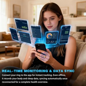 Smart <b>Ring</b> for Women <b>Men</b> Fitness Tracker Heart Rate SpO2 Sleep Monitoring Pedometer <b>Titanium</b> IP68 Waterproof No Heart Rate Monit - Product Image 4