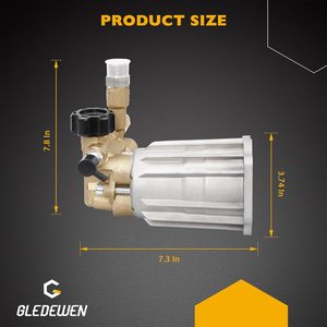 Kit de pompe RMV25G30D PKG 2,5 GPM PSI 3/4" à piston horizontal 2,5 CV avec démarrage facile et tube de détergent en aluminium - Product Image 4