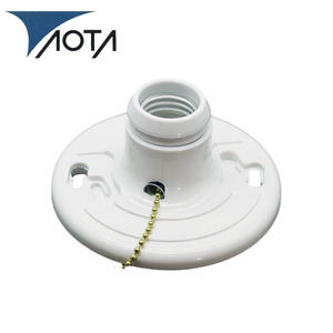Portalámparas Aota E26/E27 de Baquelita con Tapa de Rosca de 4 Pulgadas, Base Blanca para Bombilla de 220V con <span class=keywords><strong>Casquillo</strong></span> - Product Image 2