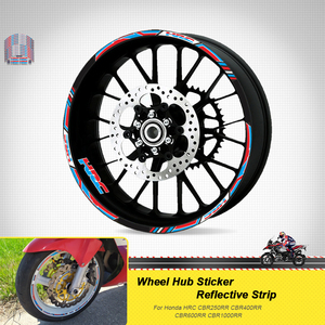 Pegatinas reflectantes para llantas de motocicleta, accesorios para motocicleta Honda HRC <span class=keywords><strong>REPSOL</strong></span> CBR 250 400 600 900 929 <span class=keywords><strong>1000</strong></span> <span class=keywords><strong>RR</strong></span>, 17 pulgadas - Product Image 2