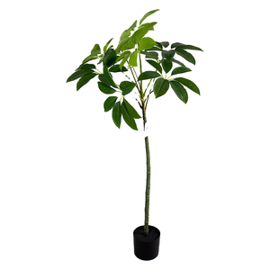 Alta calidad 140cm Artificial Schefflerae Octophyllae Tree Faux Greenery <span class=keywords><strong>Bonsai</strong></span> Plant Árbol artificial para Decoración - Product Image 1