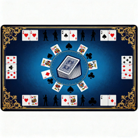 Tapis de jeu carré chauffant TCG de 24x14 pouces pour cartes de poker TCG et stade de jeu Tapis de bureau en stock