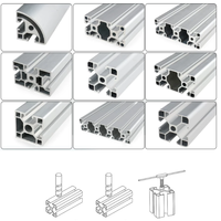 Profilé en aluminium à fente en T 4040, 4040 mm, épaisseur de paroi 2,5 mm, 6063 T5, extrusion industrielle en aluminium argenté/noir