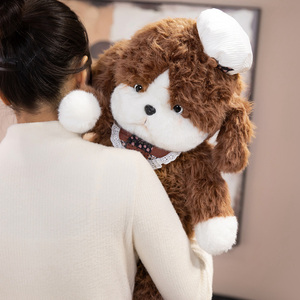 Toptan MEIWEN Kawaii Sevimli Önlüklü Köpek Peluş Oyuncak Süper Yumuşak Peluş Kumaş Tasarım PP Pamuk Dolgulu - Product Image 3