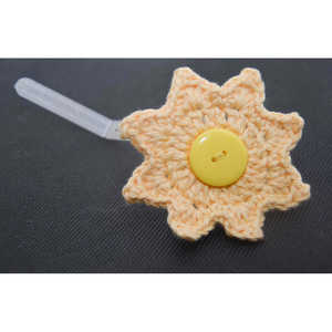 Barrette à double fermoir antidérapante, crochetée à la main - Sunshine, fabriquée aux États-Unis - Product Image 1