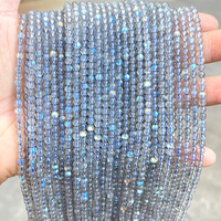 Perles en cristal d'agate fantôme noire arc-en-ciel naturelle et abordable, rondes, pour la fabrication de bijoux DIY, 4mm 6mm 8mm 10mm 12mm