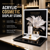 Support d'affichage personnalisé en acrylique pour rouge à lèvres et parfum avec impression UV, éclairage LED et éclat lumineux, facile à assembler