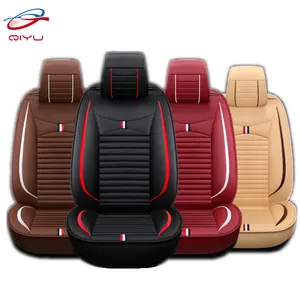 QIYU फ़ैक्टरी 1 सेट यूनिवर्सल कार सीट कवर चार सीज़न लेदर फ़ैशन डिज़ाइन कस्टम कार सीट कवर पूर्ण पाँच सीटें