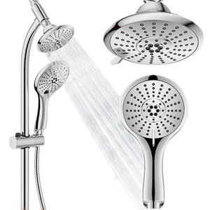 หัวฝักบัวอาบน้ำแบบพกพา 5 ฟังก์ชั่น ทรงกลม พร้อมฟองน้ำนวด ฟองอากาศ และฝนตกจำลอง ติดตั้งง่าย พร้อมก้านปรับระดับและหัวฉีดด้านข้าง - Product Image 2