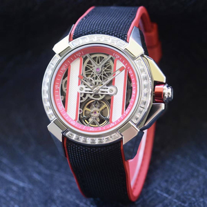 Montre automatique mécanique pour homme avec cadran transparent vert audacieux de qualité extraordinaire 5A 2026, design diamanté - Product Image 6