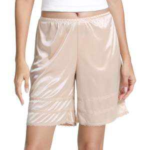 Custom Satin <b>Half</b> <b>Slip</b> Shorts Women Lace Pettipants Bloomers Summer Sleepwear - Product Image 1