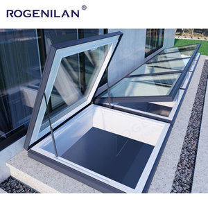 Foshan fabricant toit ouvrant éclairage en aluminium encadré Double volet Low E verre isolé télécommande toit suspendu puits de lumière - Product Image 2