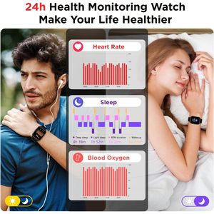 Benio Thông Minh Tập Thể Dục Đồng Hồ Cho Nam Giới Phụ Nữ <span class=keywords><strong>23</strong></span> Thể Thao Chế độ Heart Rate Ngủ Spo2 Màn Hình Nhiều Dials Thông Minh Đồng Hồ Cho Tập Thể Dục - Product Image 4