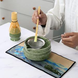 Boîtes d'accessoires pour le thé <span class=keywords><strong>Matcha</strong></span> de qualité japonaise, 7 pièces, logo personnalisé, bols en céramique, outils <span class=keywords><strong>Matcha</strong></span> Kit Set de fouet - Product Image 3