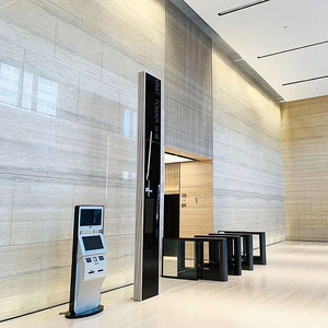 <span class=keywords><strong>Travertin</strong></span> Poli Grand Format Flexible pour Décoration Murale Extérieure, Matériau de Construction en Porcelaine Linéaire Effet <span class=keywords><strong>Travertin</strong></span> Argenté - Product Image 2