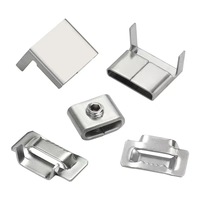 Clips à dents ondulées en acier inoxydable 316, boucle métallique pour sangles galvanisées, fixation pour la construction de pipelines