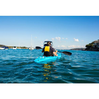 Canoë léger pour une personne, 3,36 m, certifié CE, à assise surélevée, en plastique rigide, kayak de surf