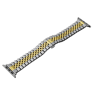 <span class=keywords><strong>Bracelet</strong></span> de montre de luxe en acier inoxydable à 5 perles pour <span class=keywords><strong>Apple</strong></span> <span class=keywords><strong>Watch</strong></span> Series 38/40/41/42/44/45mm <span class=keywords><strong>Bracelet</strong></span> de montre en métal élégant pour hommes - Product Image 6