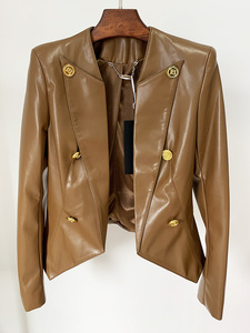 A7176 Best Seller giacche da <span class=keywords><strong>donna</strong></span> doppiopetto in <span class=keywords><strong>pelle</strong></span> sintetica Plus Size giacca e cappotti invernali da <span class=keywords><strong>donna</strong></span> - Product Image 4