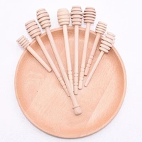 Cuillère à miel miniature personnalisée en bois de 3 pouces, agitateur portable, bâtonnets mélangeurs, applicateur de miel en bois