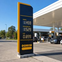 Panneau d'affichage numérique LED double face pour prix de carburant avec tableau de prix éclairé par LED – Panneau LED pour prix de carburant REGULAR, PREMIUM, DIESEL