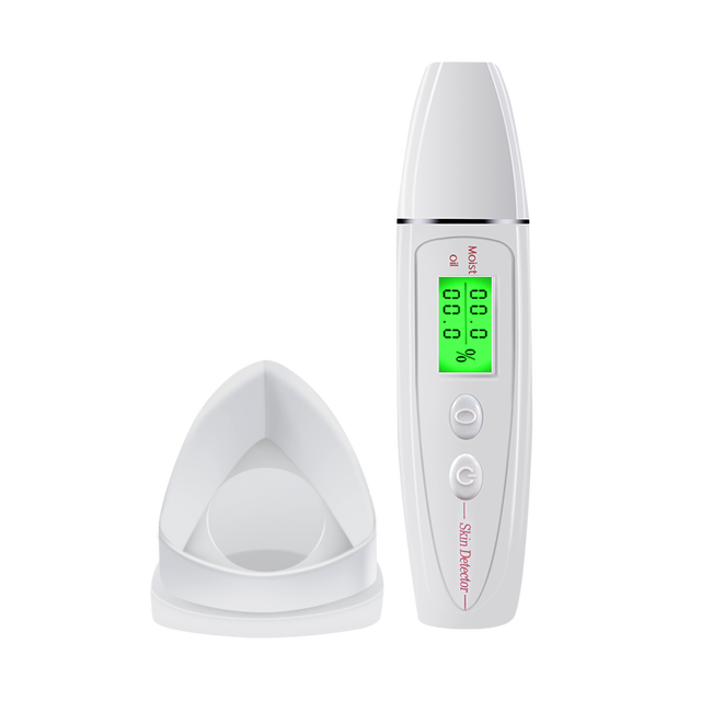 Portable Battery Replacement Skin Oil Content Analyzer Moisture Tester Skin Monitor Detector Face Care Tool for Home Use/Travel