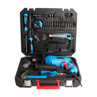Kit perceuse à percussion FIXTEC 600W 13mm avec ensemble de 50 outils à main, kit combiné d'outils électriques professionnels certifié CE/GS