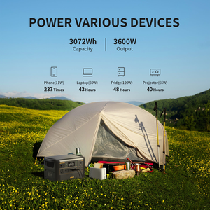 Générateur solaire portable LiFePO4 3072Wh 3600W avec fonction UPS haute capacité pour le camping - Vente en gros - Product Image 2