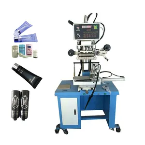 Thủy Tinh Da Nhựa Tự Động Nhiệt Báo Chí Máy Mạ Vàng LC Áp Lực Cao Xi Lanh Nóng Foil Stamping Machine Đối Với Mỹ Phẩm Jar