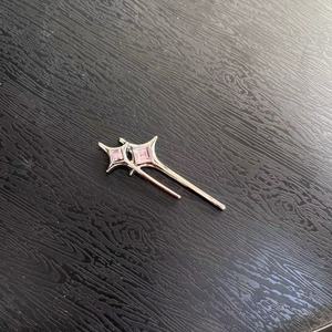 Metalen Y2K Vintage Zilveren Flash Diamond Light Haarspeld Metalen Vijfpuntige Ster Junk Telefoonhoesje Designer Charm Diy Crafts - Product Image 4